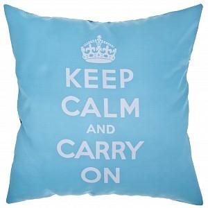 Подушка с фотопечатью Keep Calm (голубая) 35*35 см